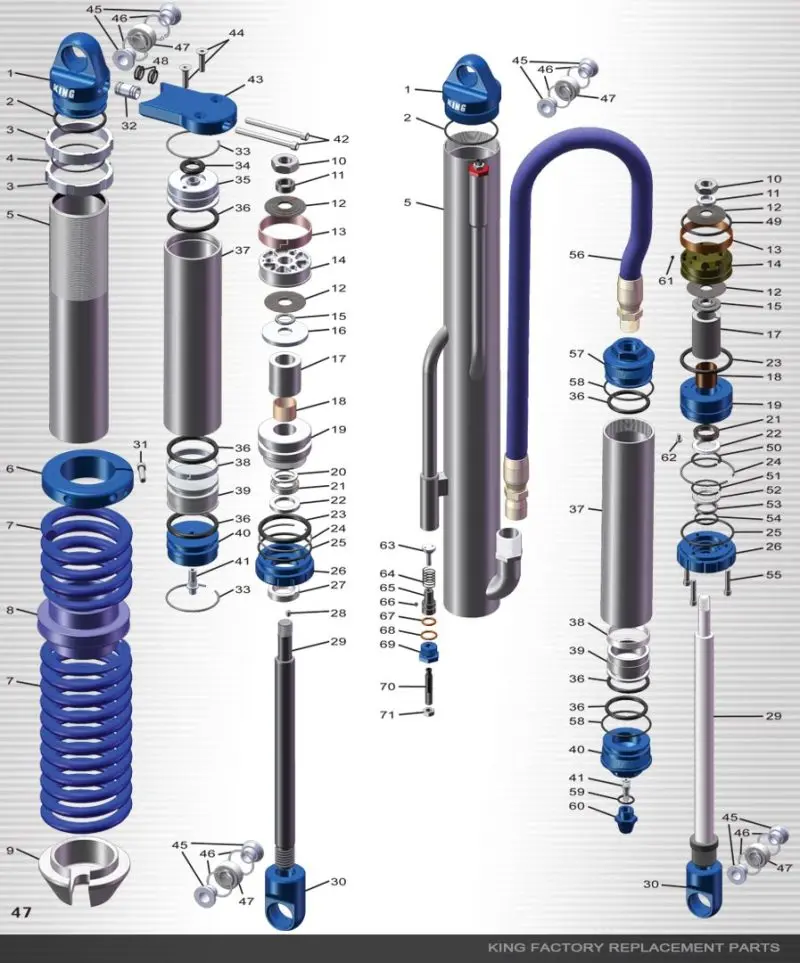 King Racing KIN21000-900 Shocks 2.0 PR Buna Seal Kit 7/8in Shaft №2