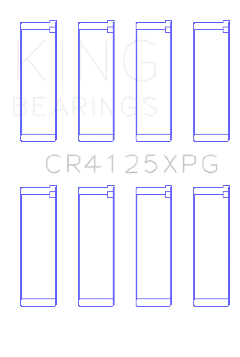 King Racing KINGCR4125XPG0.25 Subaru EJ20/EJ22/EJ25 (Suites 52mm Journal Size).0.25 Oversized Tri-Metal Perf Rod Bearing Set №1