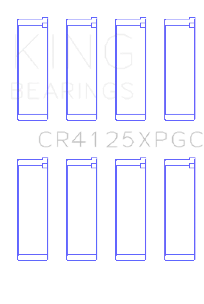 King Racing KINGCR4125XPGC Subaru EJ20/EJ22/EJ25 (Suites 52mm Journal Size) (Size STD) Tri-Metal Coated Rod Bearing Set