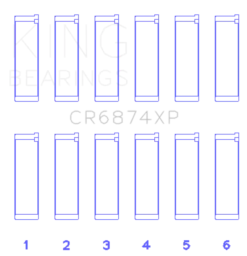 King Racing KINGCR6874XP Subaru EZ30/EZ30D (Size STD) Performance Rod Bearing Set №2