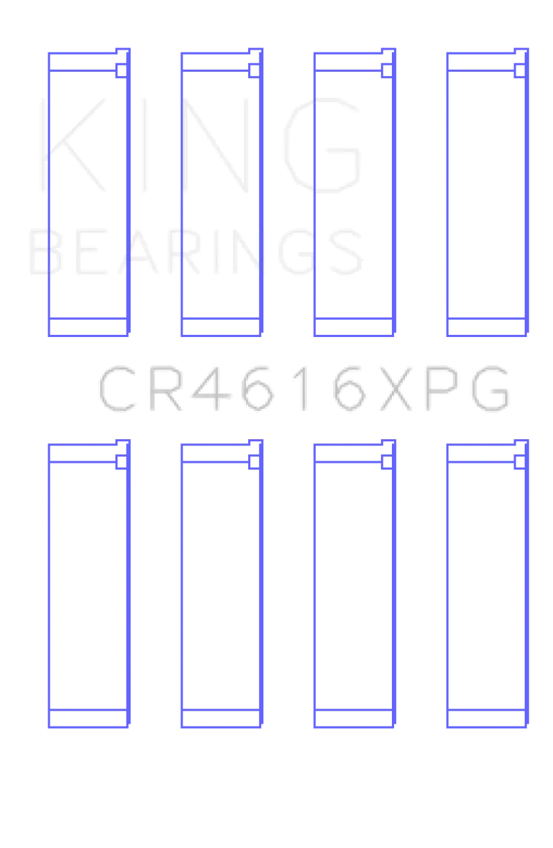 King Racing KINGCR4616XPGSTDX Subaru FA20 (Suites 52mm Journal Size) (Size STDX) Tri-Metal Perf Rod Bearing Set №1