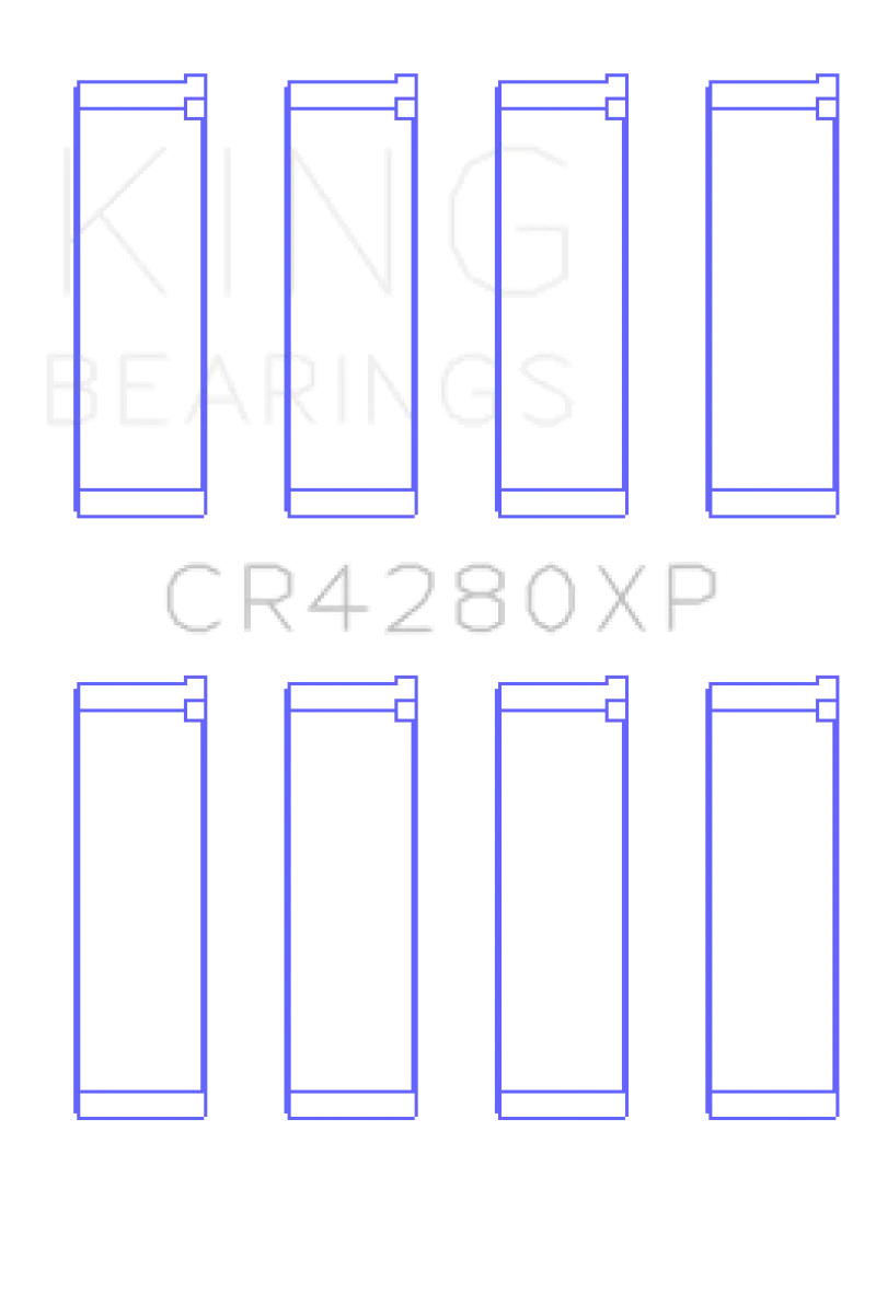 King Racing KINGCR4280XP Subaru WRX/STi EJ20/EJ22/EJ25 48mm Rod (Size STD) Performance Rod Bearing Set №1