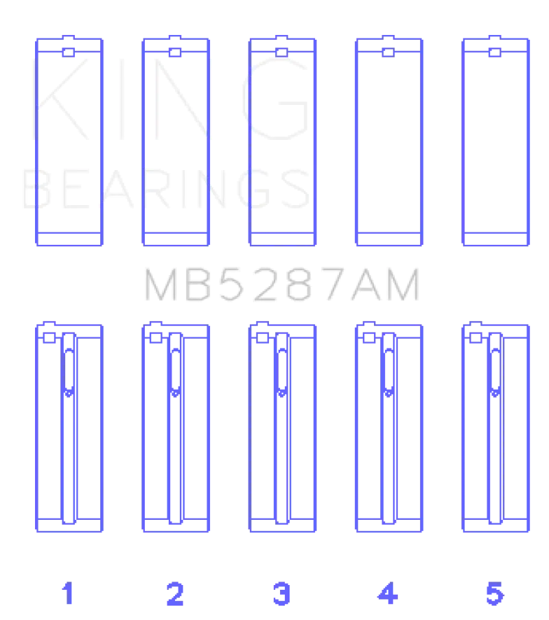 King Racing KINGMB5287AM Toyota 1ZZ-FE (Size STD) Main Bearing Set №2