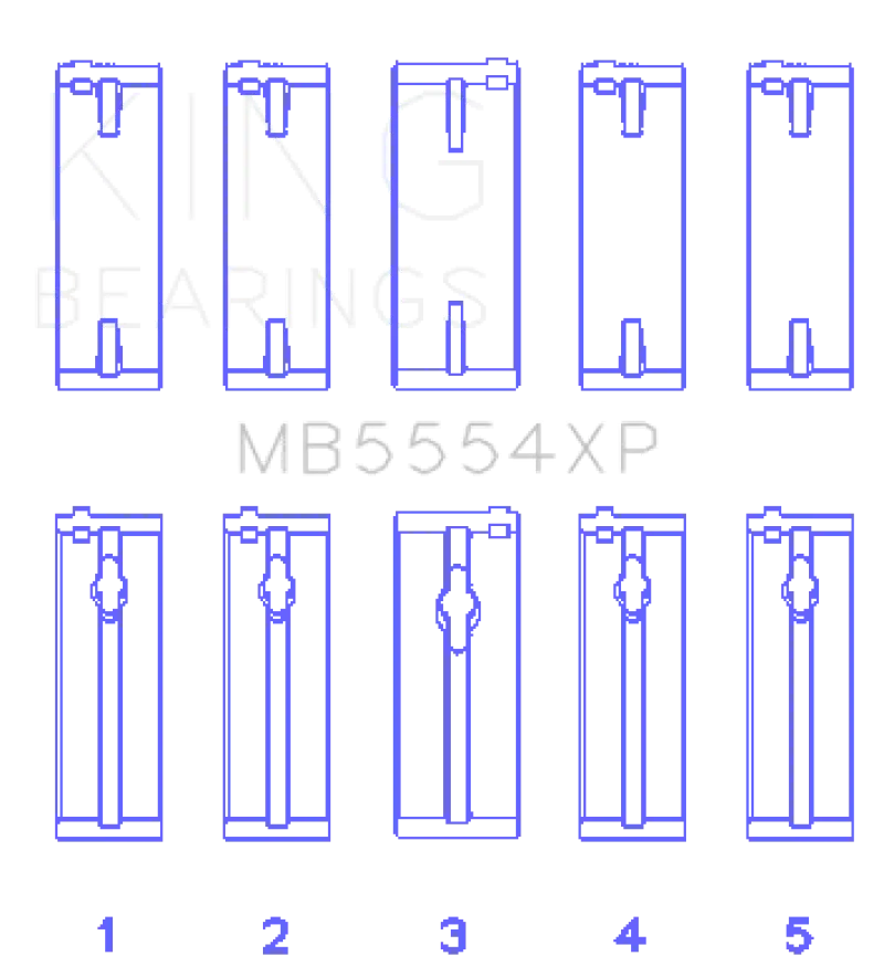 King Racing KINGMB5554XP Toyota 3SGTE (Size STD) Performance Main Bearing Set