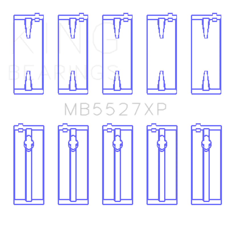 King Racing KINGMB5527XP0.25 Toyota 4AGE/4AGZE 16V 1.6L (Size 0.25 Oversized) Performance Main Bearing Set