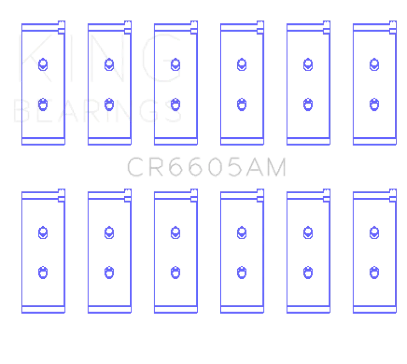 King Racing KINGCR6605AM Toyota 5ME/5MGE/7MGE/7MGTE (Size STD) Rod Bearing Set №2