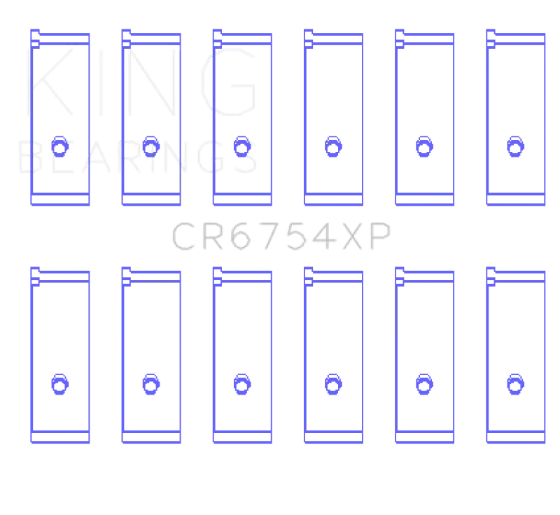 King Racing KINGCR6754XP0.25 Toyota/Lexus 2JZGE/2JZGTE 3.0L (Size 0.25mm) Performance Rod Bearing Set №1