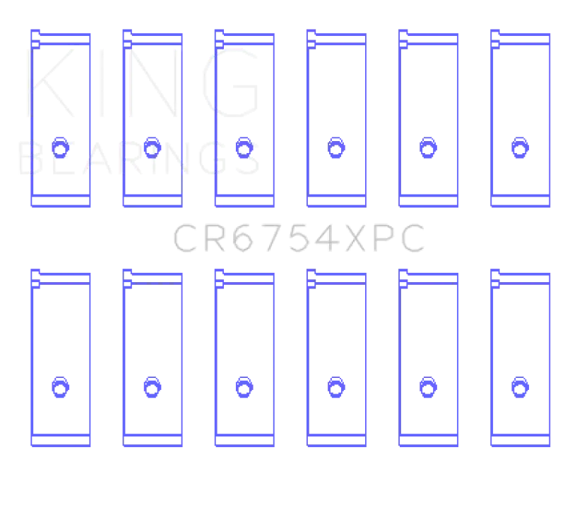 King Racing KINGCR6754XPCSTDX Toyota2JZGE/2JZGTE 3.0L (Size STDX) PMaxKote Performance Rod Bearing Set №2