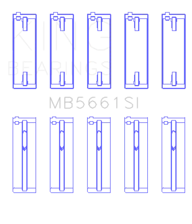 King Racing KINGMB5661SI Volkswagen AMB/BYK/BBX (Size STD) Silicon Bi-Metal Aluminum Main Bearing Set №2