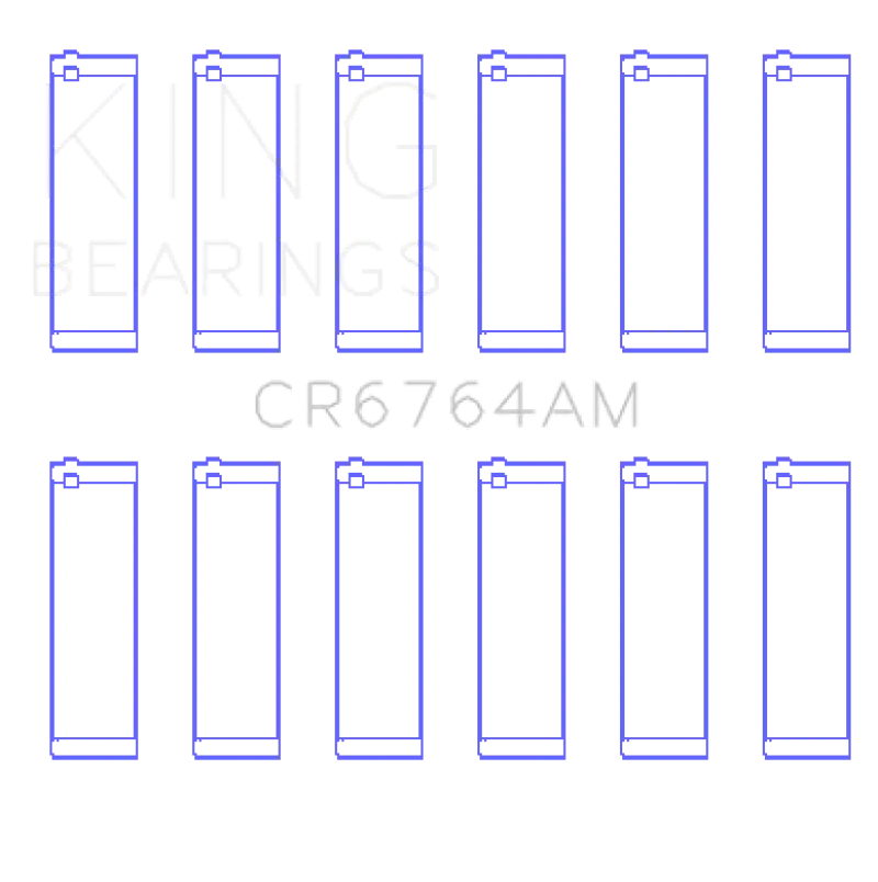 King Racing KINGCR6764AM VW AES/AUE/ABV (Size STD) Connecting Rod Bearing Set (Set Of 6) №2