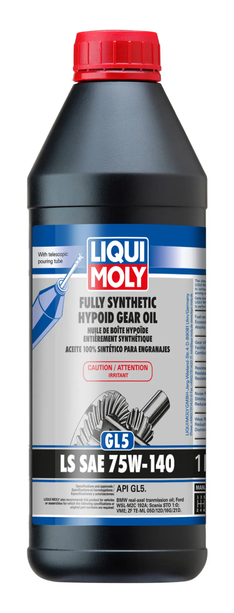 LIQUI MOLY LQM20042 1L Fully Synthetic Hypoid Gear Oil (GL5) LS SAE 75W140 №1