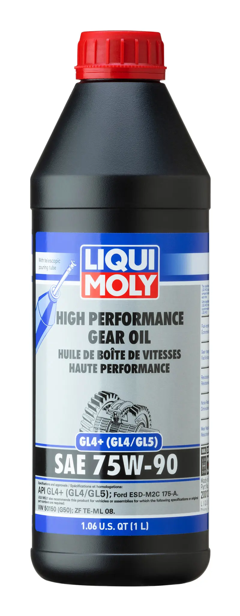 LIQUI MOLY LQM20012 1L High Performance Gear Oil (GL4+) SAE 75W90