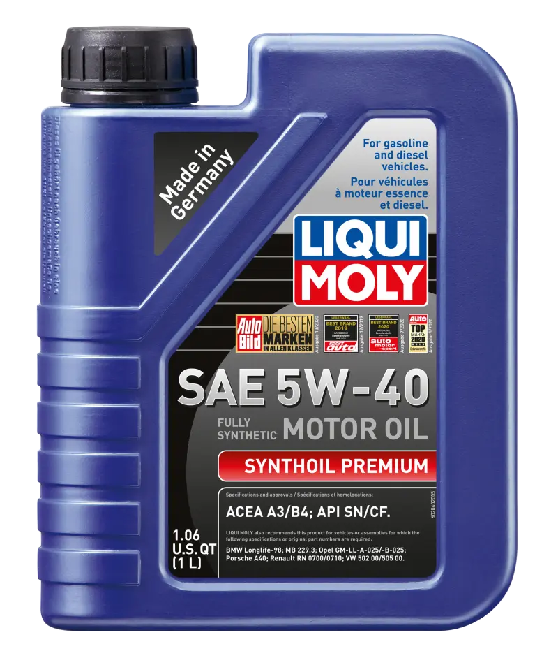 LIQUI MOLY LQM2040 1L Synthoil Premium Motor Oil SAE 5W40