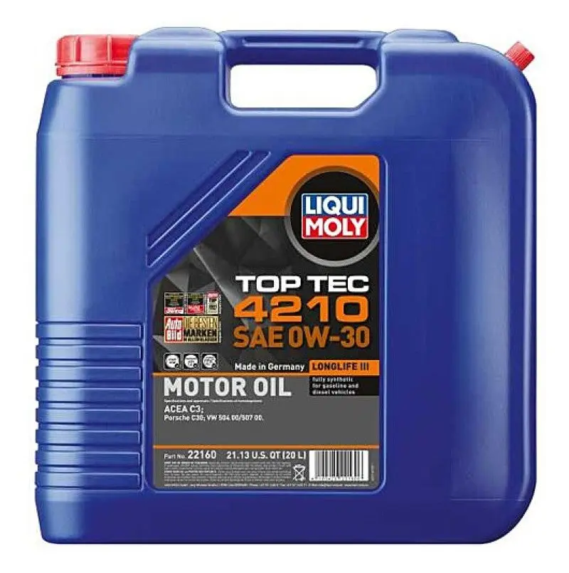 LIQUI MOLY LQM22160 20L Top Tec 4210 Motor Oil SAE 0W30