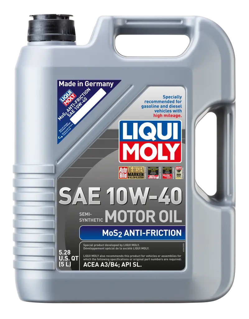 LIQUI MOLY LQM2043 5L MoS2 Anti-Friction Motor Oil 10W40