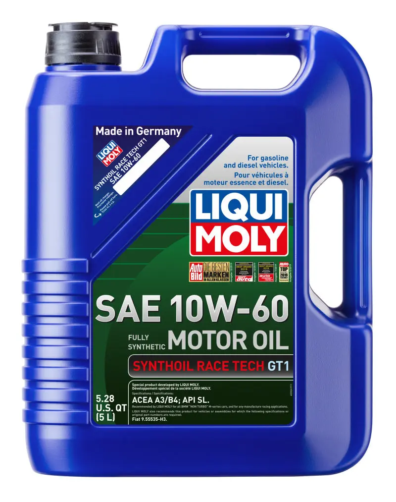 LIQUI MOLY LQM2024 5L Synthoil Race Tech GT1 Motor Oil SAE 10W60