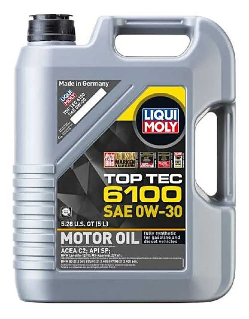 LIQUI MOLY LQM22240 5L Top Tec 6100 Motor Oil SAE 0W30