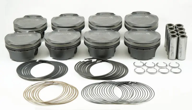 Mahle MHL930258601 MS Piston Set Ford Coyote 314ci 3.701in Bore 3.650in Stroke 5.933in Rod .866 Pin -1cc 11CR №1