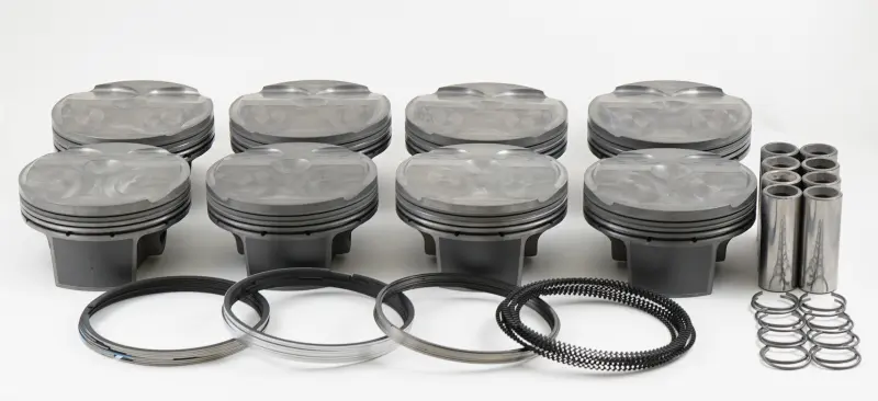 Mahle MHL930258401 MS Piston Set Of 8 Ford 5.2L Voodoo 315cid 3.710in Bore 3.661 Stk 5.9 Rod .827 Pin 7.8cc 12CR