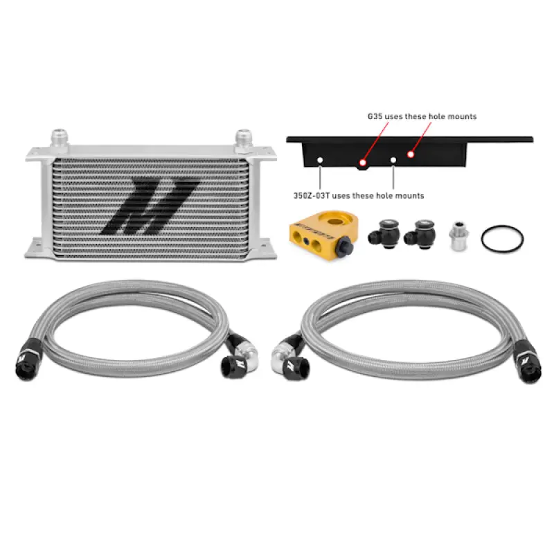 Mishimoto MISMMOC-350Z-03T 03-09 Nissan 350Z / 03-07 Infiniti G35 (Coupe Only) Oil Cooler Kit - Thermostatic №13