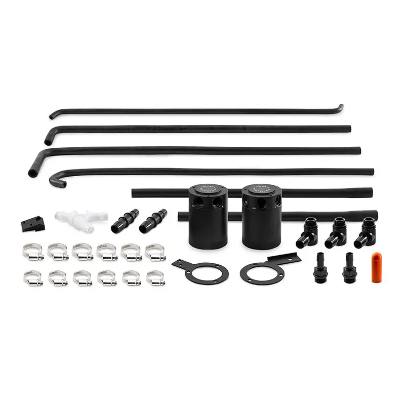 Mishimoto MISMMBCC-WRX-08SBE 08-14 Subaru WRX Baffled Oil Catch Can Kit - Black №1