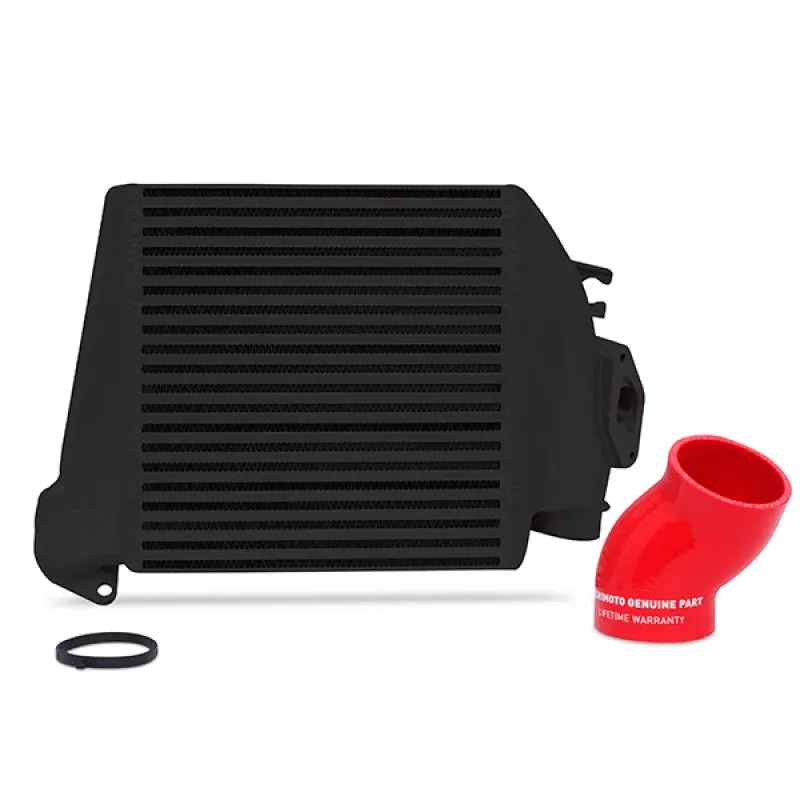 Mishimoto MISMMTMIC-WRX-08BKRD 08-14 Subaru WRX Top-Mount Intercooler Kit - Powder Coated Black & Red Hoses