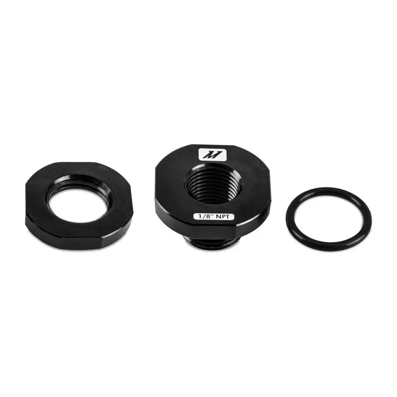 Mishimoto MISMMFT-NZL-18BK 1/8in NPT CNC-Machined Nozzle Mount Adapter - Black №1