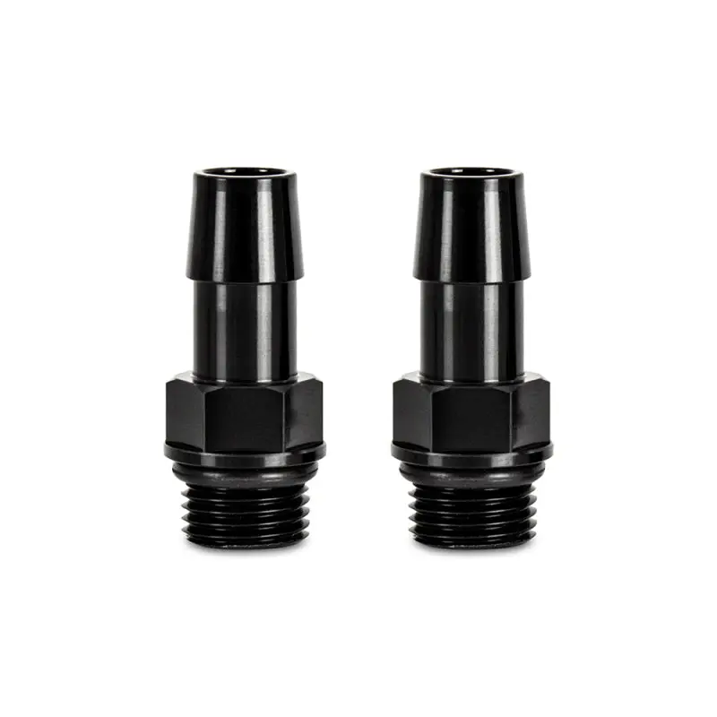 Mishimoto MISMMFT-M16-12BK 16X1.5 TO 1/2in. Hose Barb Aluminum Fittings (Pack Of 2) №1