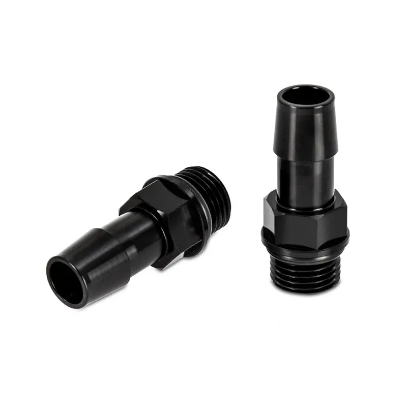 Mishimoto MISMMFT-M16-12BK 16X1.5 TO 1/2in. Hose Barb Aluminum Fittings (Pack Of 2) №2