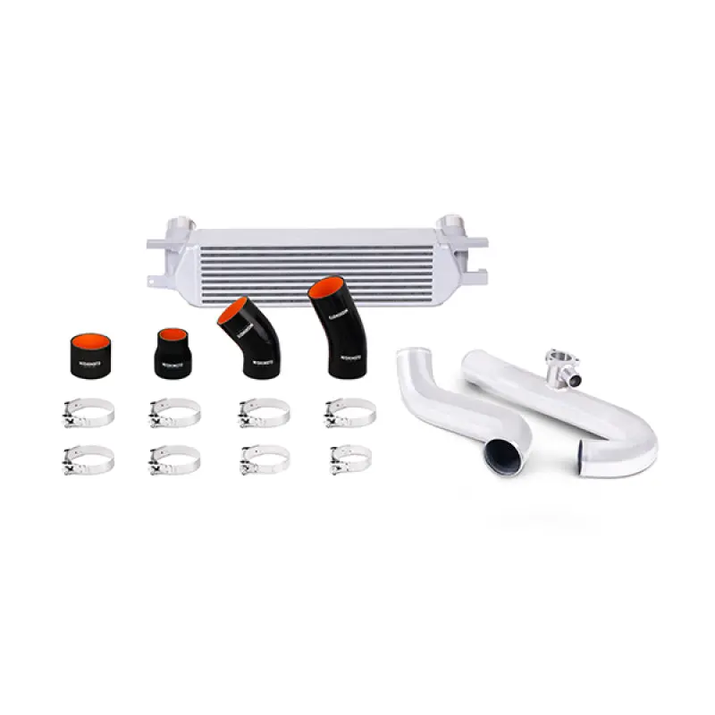 Mishimoto MISMMINT-MUS4-15KPSL 2015 Ford Mustang EcoBoost Performance Intercooler Kit - Silver Core Polished Pipes