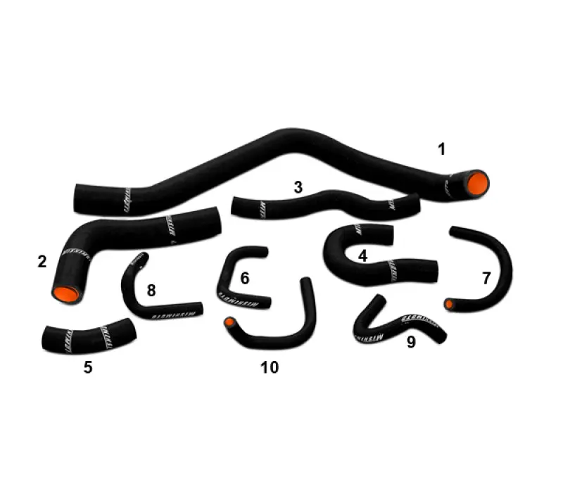 Mishimoto MISMMHOSE-CIV-88BK 88-91 Honda Civic Black Silicone Hose Kit №11