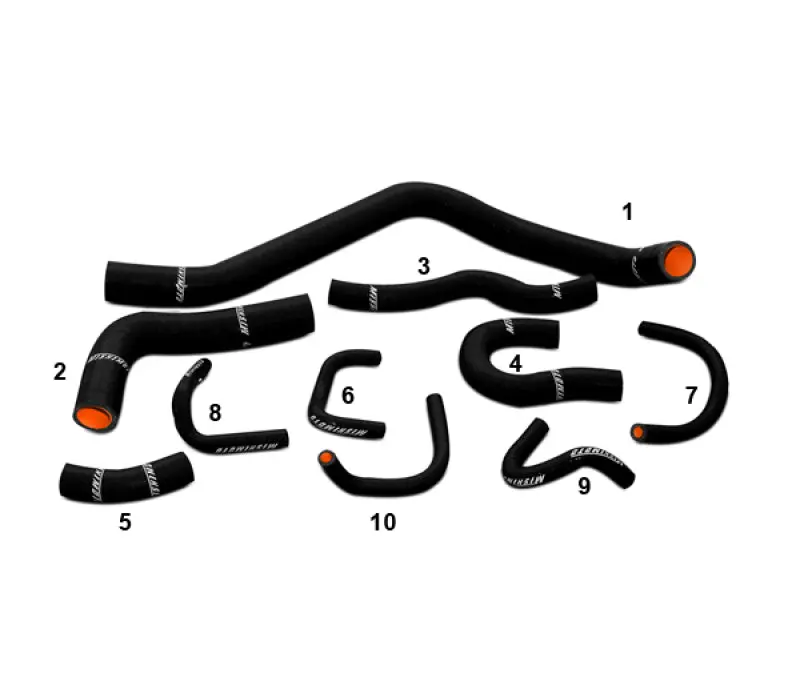 Mishimoto MISMMHOSE-CIV-88BK 88-91 Honda Civic Black Silicone Hose Kit №5