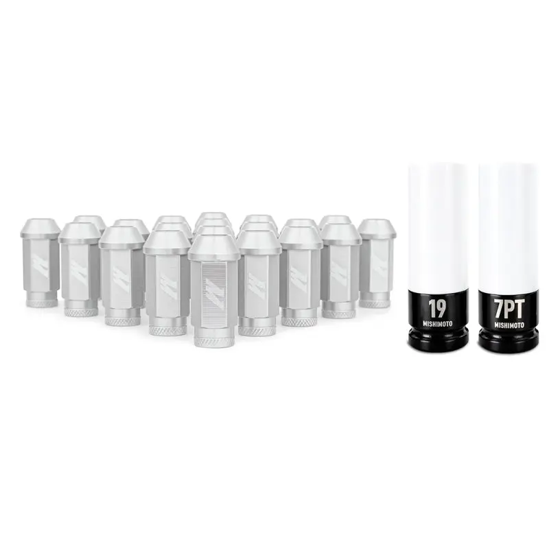 Mishimoto MISMMLG-1220-23LSL Aluminum Locking Lug Nuts 1/2 X 20 23pc Set Silver