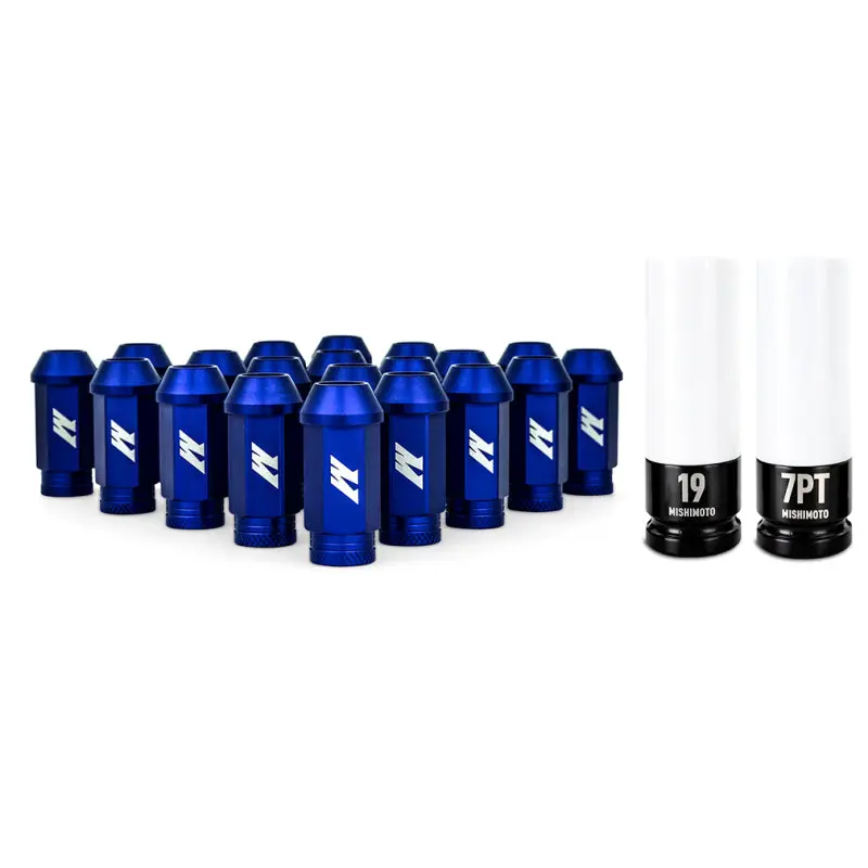 Mishimoto MISMMLG-125-20LBL Aluminum Locking Lug Nuts M12x1.25 20pc Set Blue №1