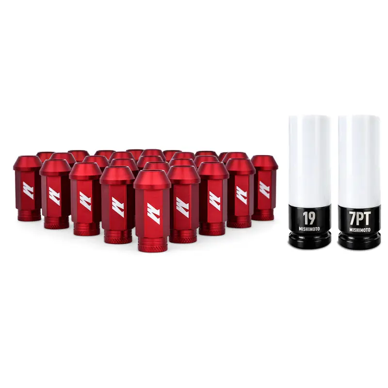 Mishimoto MISMMLG-15-27LRD Aluminum Locking Lug Nuts M12x1.5 27pc Set Red №1