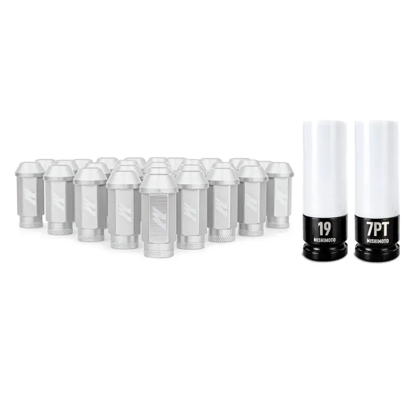 Mishimoto MISMMLG-15-27LSL Aluminum Locking Lug Nuts M12x1.5 27pc Set Silver