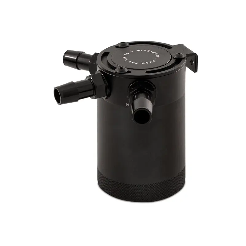 Mishimoto MISMMBCC-CBTHR-BK Compact Baffled Oil Catch Can - 3-Port №1