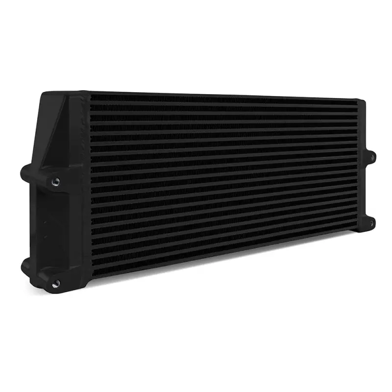 Mishimoto MISMMOC-SSO-17BK Heavy-Duty Oil Cooler - 17in. Same-Side Outlets - Black