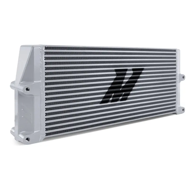 Mishimoto MISMMOC-SSO-17SL Heavy-Duty Oil Cooler - 17in. Same-Side Outlets - Silver