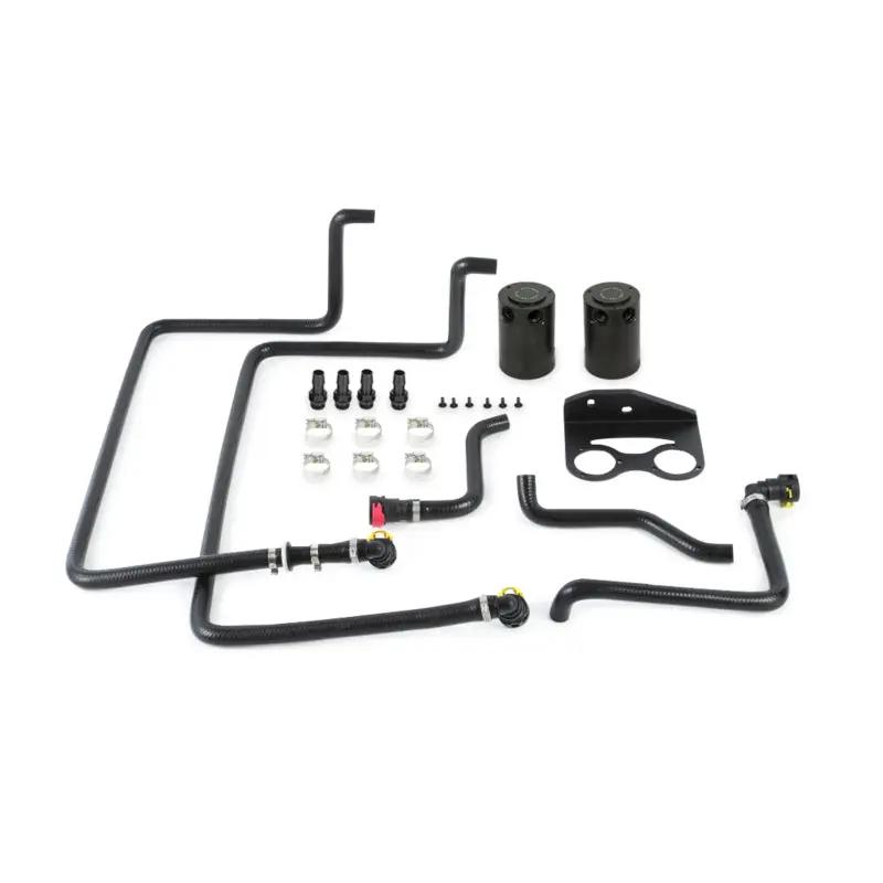 Mishimoto MMBCC-F35T-15SBE 15-16 Ford F-150 EcoBoost 3.5L Baffled Oil Catch Can Kit - Black