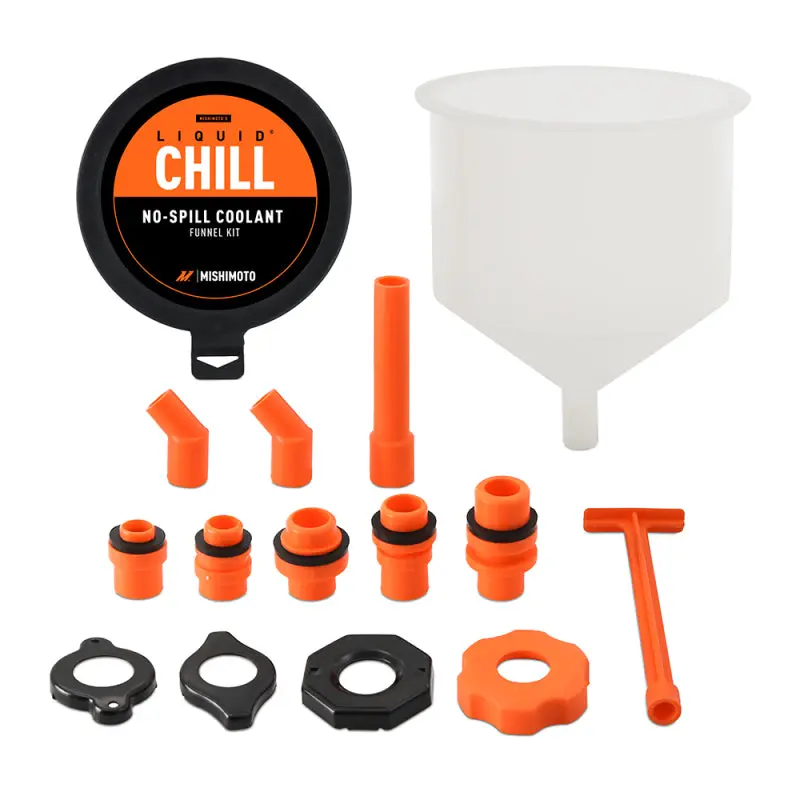 Mishimoto MISMMTL-NSF-15 No-Spill Coolant Funnel Kit 15pc Set