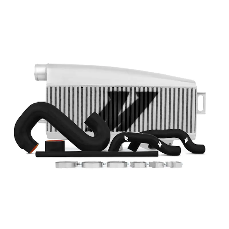 Mishimoto MISMMTMIC-WRX-01SLBK Subaru 02-07 WRX/04-07 STi Top-Mount Intercooler Kit - Powder Coated Silver & Black Hoses