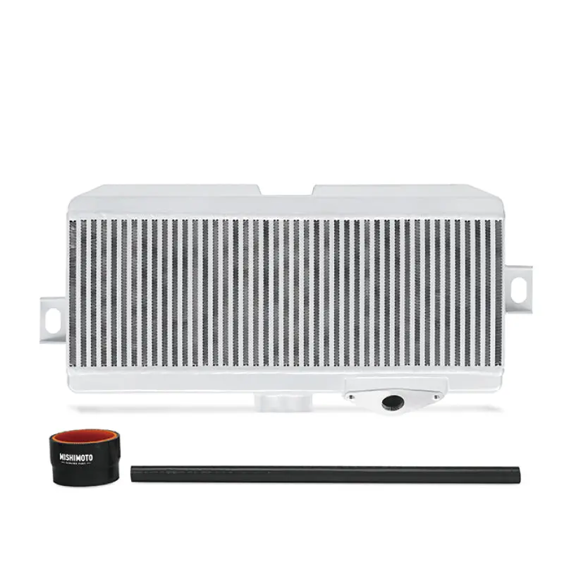 Mishimoto MISMMTMIC-STI-08SLBK Subaru 08-15 WRX STi Top-Mount Intercooler Kit - Powder Coated Silver & Black Hoses