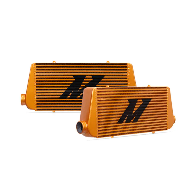 Mishimoto MISMMINT-URG Universal Gold R Line Intercooler Overall Size: 31x12x4 Core Size: 24x12x4 Inlet / Outlet