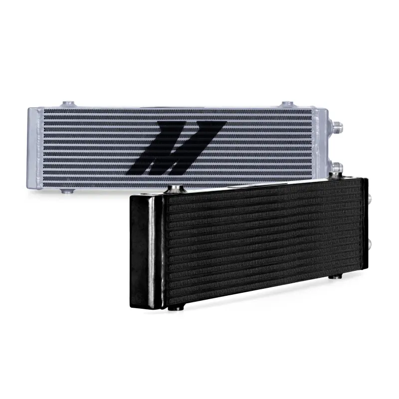 Mishimoto MISMMOC-DP-LBK Universal Large Bar And Plate Dual Pass Black Oil Cooler