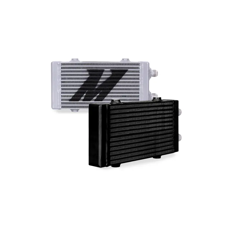 Mishimoto MISMMOC-DP-SBK Universal Small Bar And Plate Dual Pass Black Oil Cooler