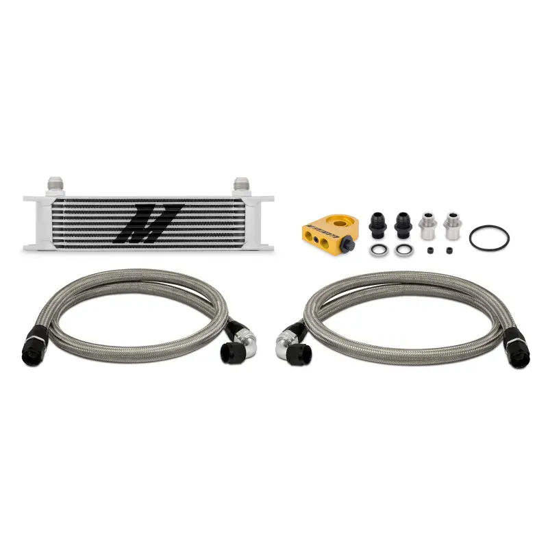 Mishimoto MISMMOC-UT Universal Thermostatic 10 Row Oil Cooler Kit - Silver №1