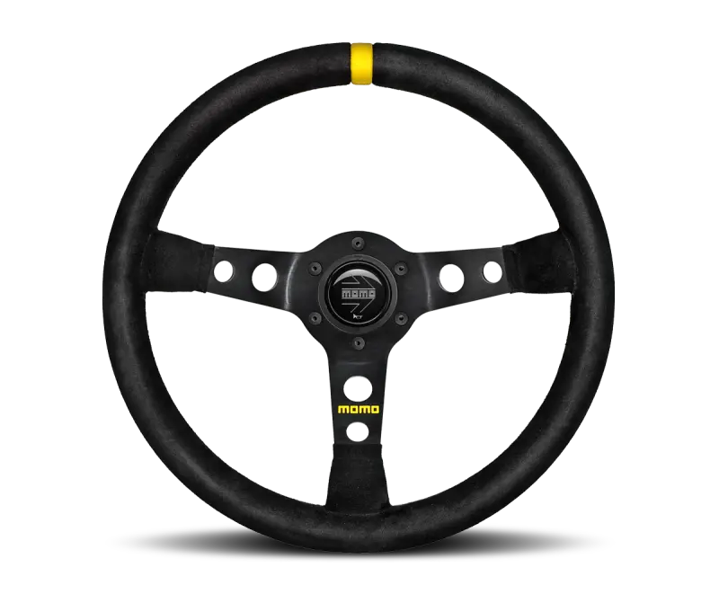 MOMO MOMR1905/35S MOD07 Steering Wheel 350 Mm - Black Suede/Black Spokes/1 Stripe