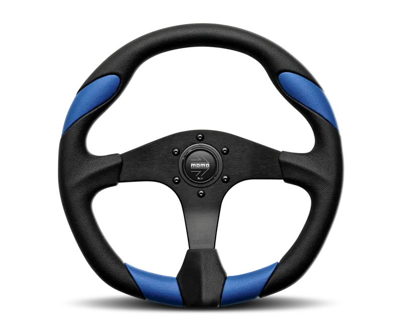 MOMO MOMQRK35BK0BU Quark Steering Wheel 350 Mm - Black Poly/Black Spokes