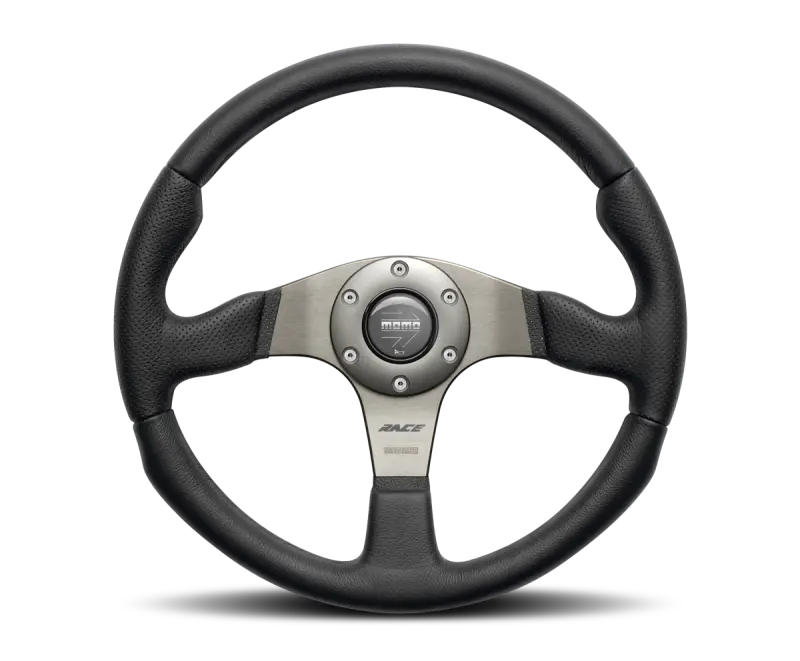 MOMO MOMRCE35BK1B Race Steering Wheel 350 Mm - Black Leather/Anth Spokes